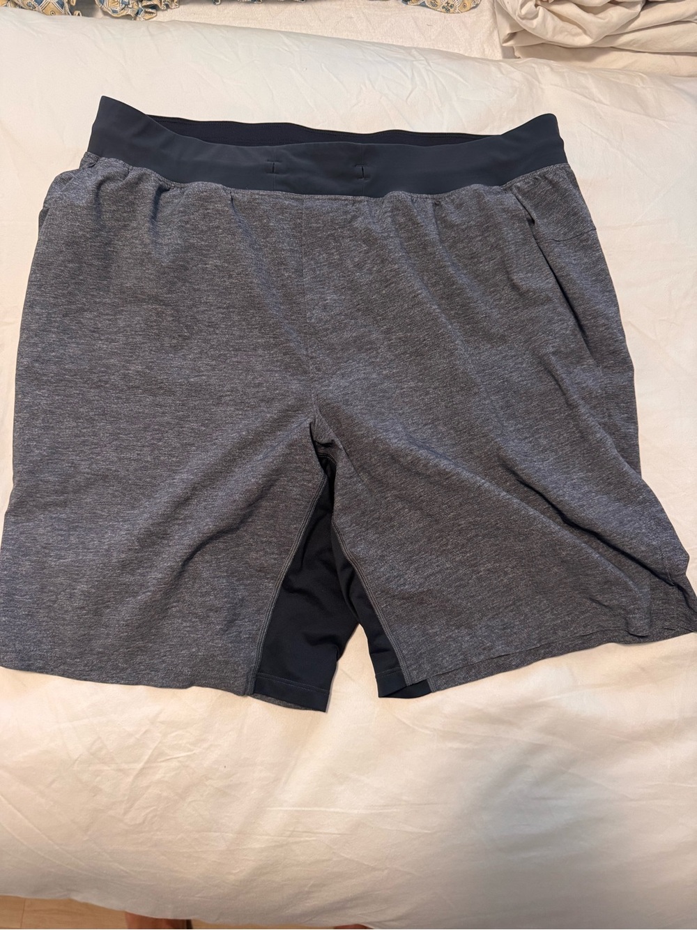 lululemon athletica Dark Gray Two-Tone Athletic Shorts